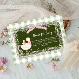 gender neutral green Silly Goose Book for Baby Enclosure Card