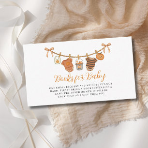 Gender Neutral Halloween Books For Baby Shower Enclosure Card