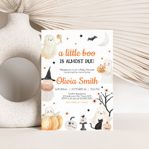Gender Neutral Halloween Little Boo Baby Shower Invitation
