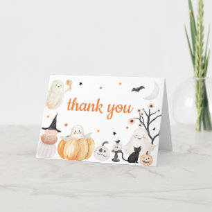 Gender Neutral Halloween Little Boo Baby Shower Thank You Card