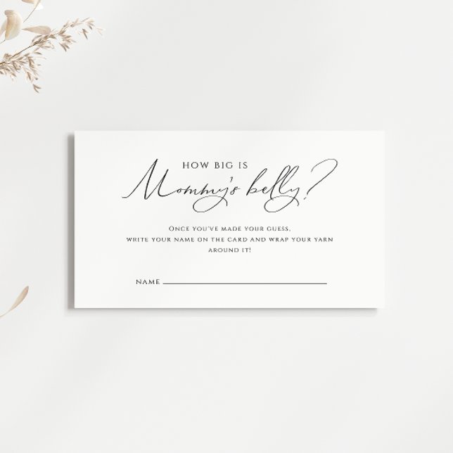 Gender Neutral "How Big Is Mommys Belly" Card (Creator Uploaded)