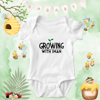 Gender Neutral Islamic Quote Slogan Boy Girl Baby Bodysuit