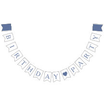Gender neutral kid's birthday party bunting flags