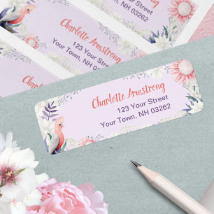 Gender Neutral Lavender Baby Shower Return Address Label