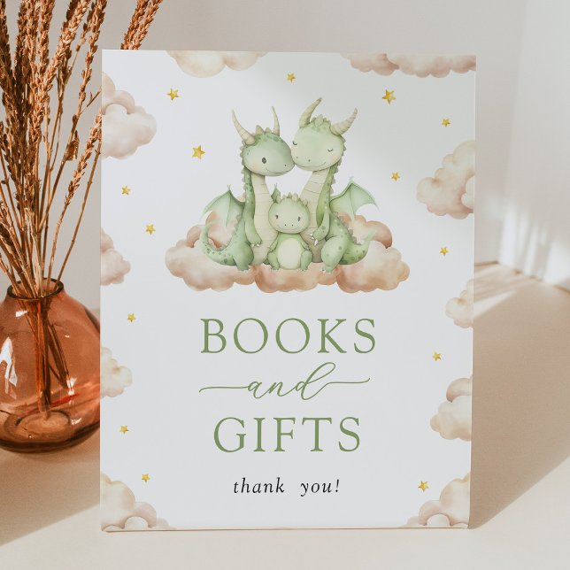 Gender Neutral Little Dragon Books and Gifts Pedestal Sign (Creator Uploaded)