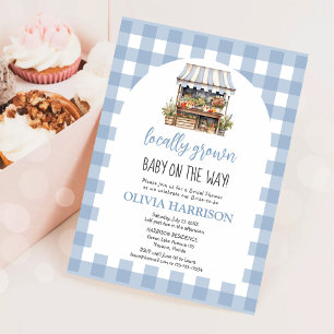 Gender Neutral Locally Grown Baby Shower Invitation