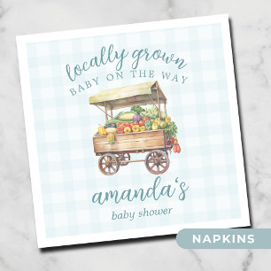 Gender Neutral Locally Grown Baby Shower Napkin