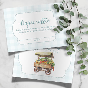 Gender Neutral Locally Grown Diaper Raffle Enclosure Card