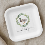 Gender Neutral Mallard Duck Baby Shower  Paper Plate<br><div class="desc">Gender Neutral Mallard Duck Baby Shower Paper Plates</div>