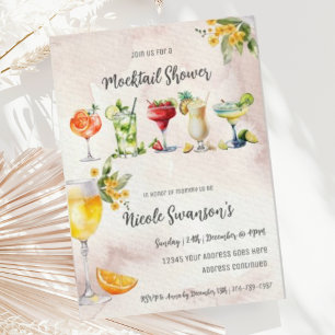 Gender Neutral Mocktail Baby Shower Invitation