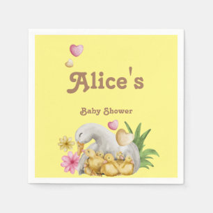 Gender Neutral Mummy and Baby Cute Baby Shower Napkin