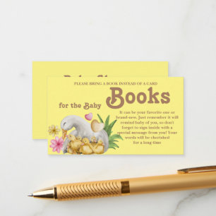 Gender Neutral Mummy and Baby Cute Book for Baby E Enclosure Card