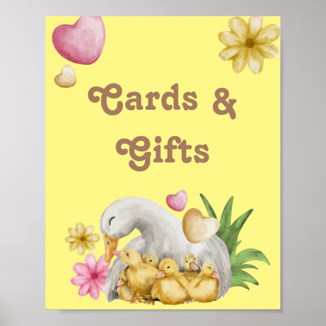 Gender Neutral Mummy and Baby Cute Card & Gifts  Poster (Front)