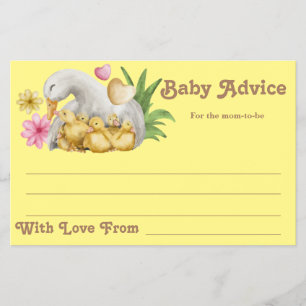 Gender Neutral Mummy and Baby Cute Words of Advice Flyer