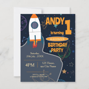 Gender Neutral Outer Space First Birthday Party