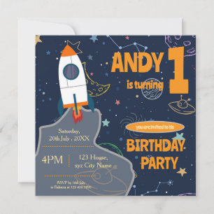 Gender Neutral Outer Space First Birthday Party