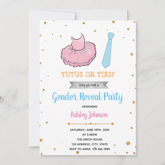 Gender Neutral Party Invitation (Front)