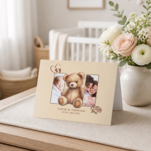 Gender Neutral Personalised Baby Photo Card