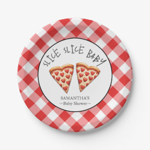 Gender Neutral Pizza Baby Shower Paper Plate