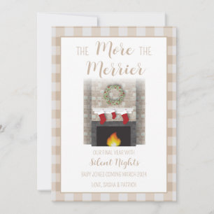 Gender Neutral Pregnancy Announcement Holiday Card