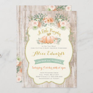Gender Neutral Pumpkin Baby Shower Invitation