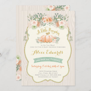Gender Neutral Pumpkin Baby Shower Invitation