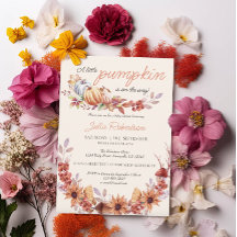 Gender Neutral Pumpkin Fall Rustic Baby Shower