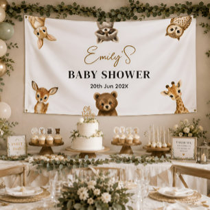 Gender Neutral Safari Baby Shower Banner
