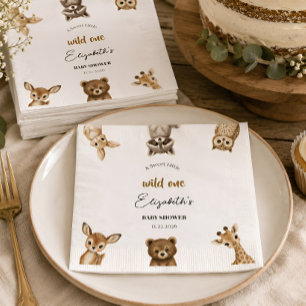Gender Neutral Safari Baby Shower Napkin