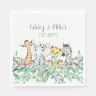 Gender Neutral Safari Theme Shower or Birthday Napkin