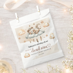 Gender neutral sleeping teddy bear cloud nine favour bag