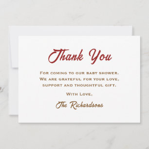 Gender Neutral Slice Slice Baby Shower Fun Pizza Thank You Card