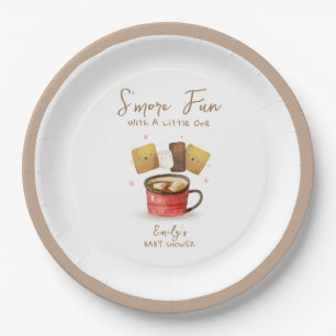 Gender Neutral S'more Fun Fall Baby Shower Paper Plate