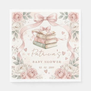 Gender Neutral Story book Baby Shower Book Request Napkin