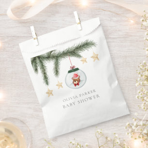 Gender Neutral Teddy Bear Winter Baby Shower Favour Bag