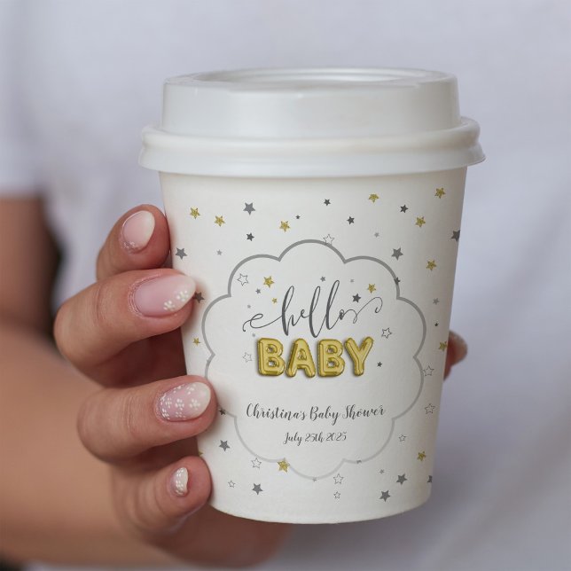 Gender Neutral Twins Baby Shower Twinkle Stars Paper Cups (Creator Uploaded)