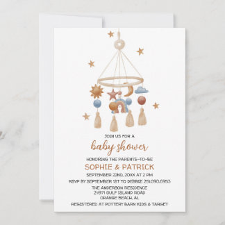 Gender Neutral Vintage Baby Shower Invitation
