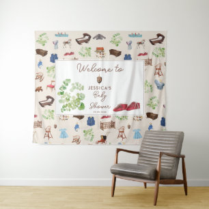 Gender Neutral Vintage Nursery Toys Baby Shower Tapestry