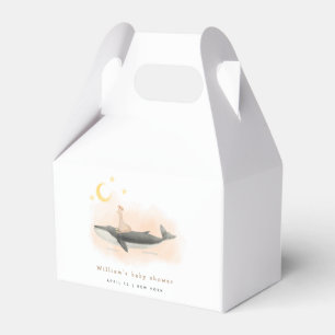 Gender Neutral Vintage Whale & Duck Baby Shower Favour Box