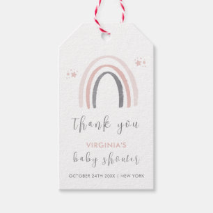 Gender Neutral Watercolor Boho Rainbow Baby Shower Gift Tags