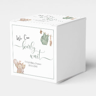 Gender Neutral We Can Bearly Wait Baby Shower Favour Box