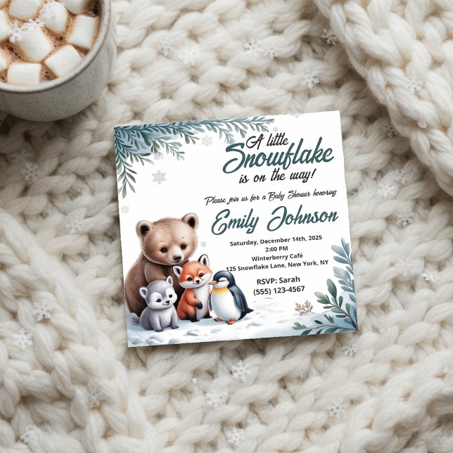 Gender Neutral Winter Baby Shower Invitation (Creator Uploaded)