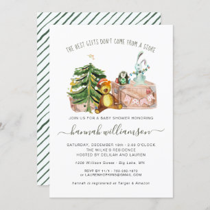 Gender Neutral   Winter Christmas Baby Shower Invitation