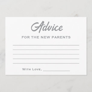 Gender Neutral Winter Little Snowflake Baby Shower Advice Card