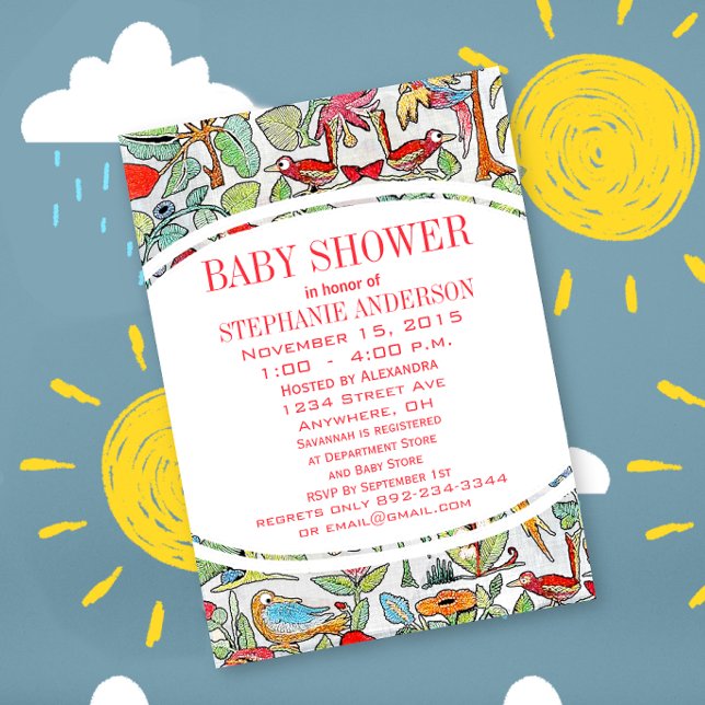 Gender Neutral Woodland Creatures Baby Shower Invitation (Creator Uploaded)