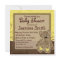 Gender neutral yellow brown teddy shower invites