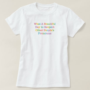 Gender Pronouns Shirt, LGBTQ Pride Graphic Tee, Eq T-Shirt