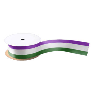 Gender Queer Pride Flag Satin Ribbon