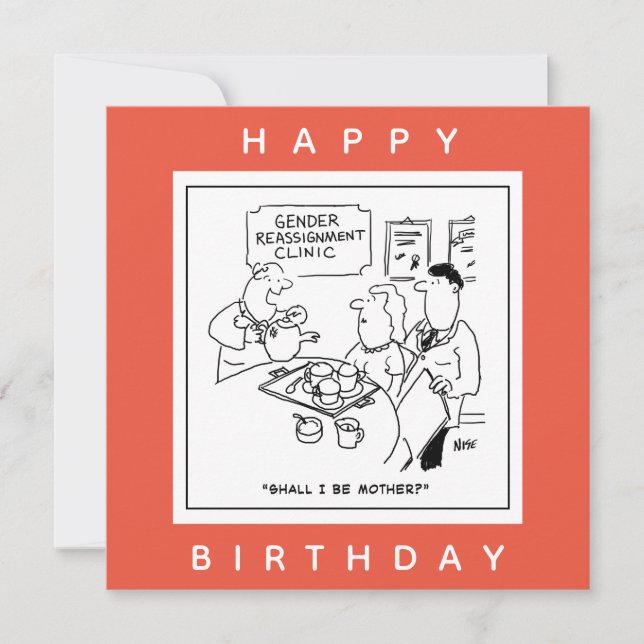 Gender Reassignment Clinic Cartoon Card (Front)