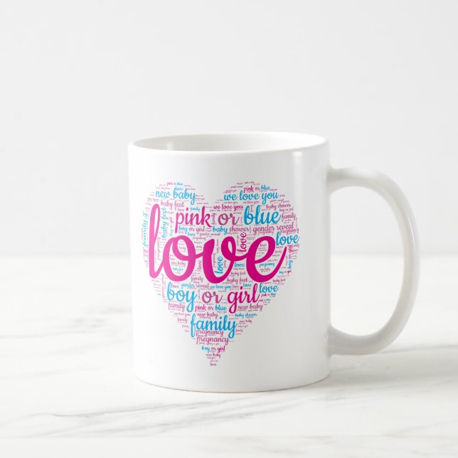 Gender Reveal 2024 Family Men Women Baby Shower Coffee Mug (Right)